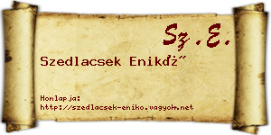 Szedlacsek Enikő névjegykártya