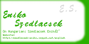 eniko szedlacsek business card